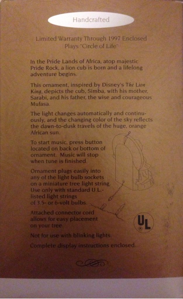 Simba, Sarabi And Mufasa - Disney The Lion King (Disney) ornament collectible [Barcode 015012209006] - Main Image 2
