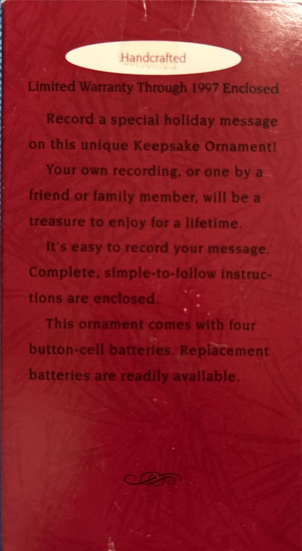 Holiday Hello  (Keepsake Ornament) ornament collectible [Barcode 015012234527] - Main Image 3