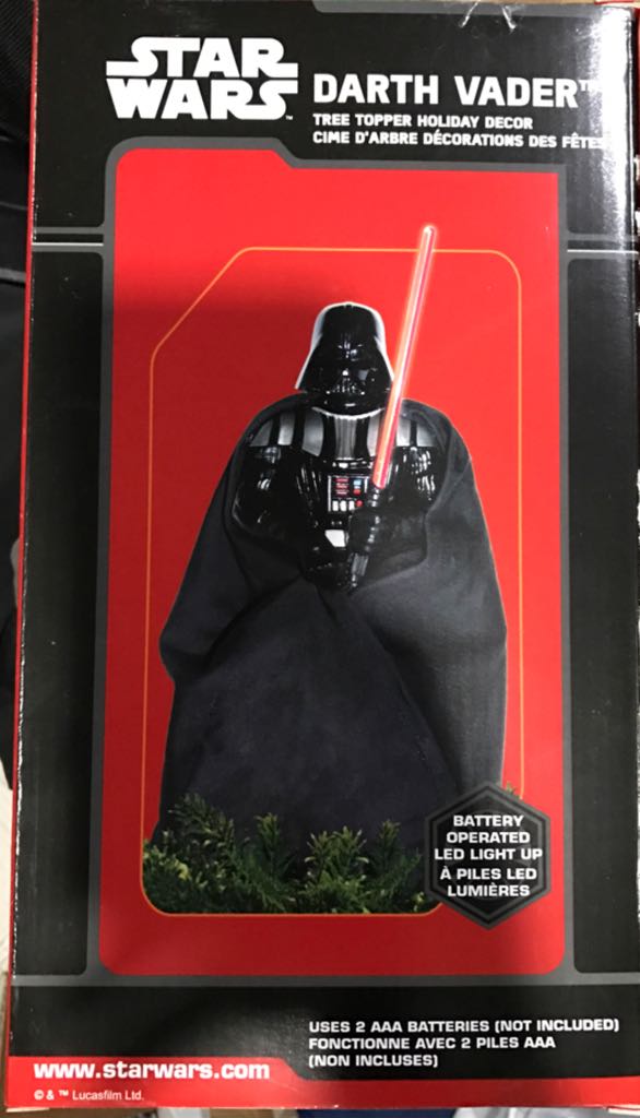 Darth Vader Tree Topper - Kurt Adler (Star Wars) ornament collectible [Barcode 086131352065] - Main Image 2