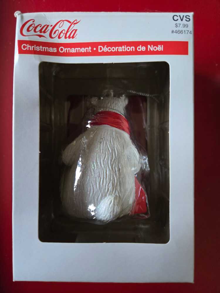 Coca-Cola Polar Bear Leaning on Cooler   (Coca-Cola Polar Bears) ornament collectible [Barcode 086131375835] - Main Image 2