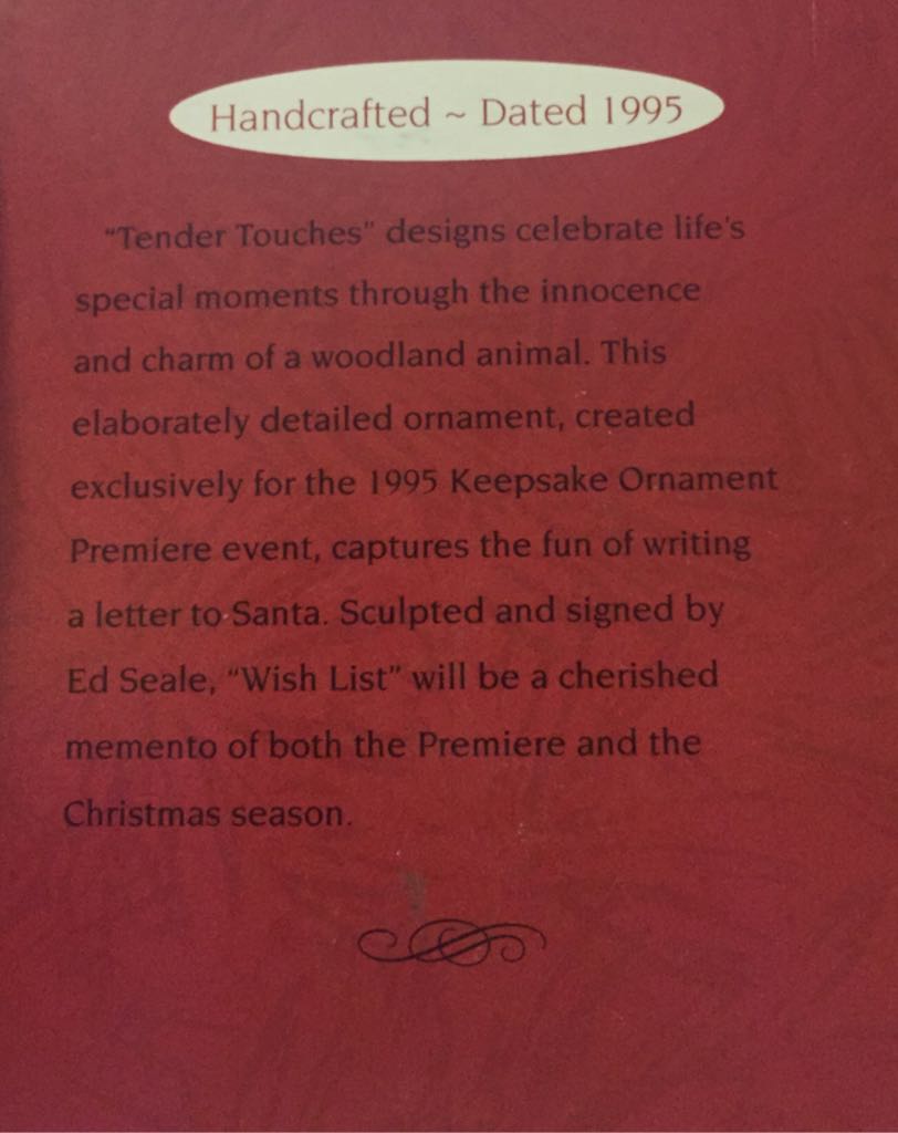 Wish List - Tender Touches - Tender Touches (Mice) ornament collectible [Barcode 015012253290] - Main Image 2