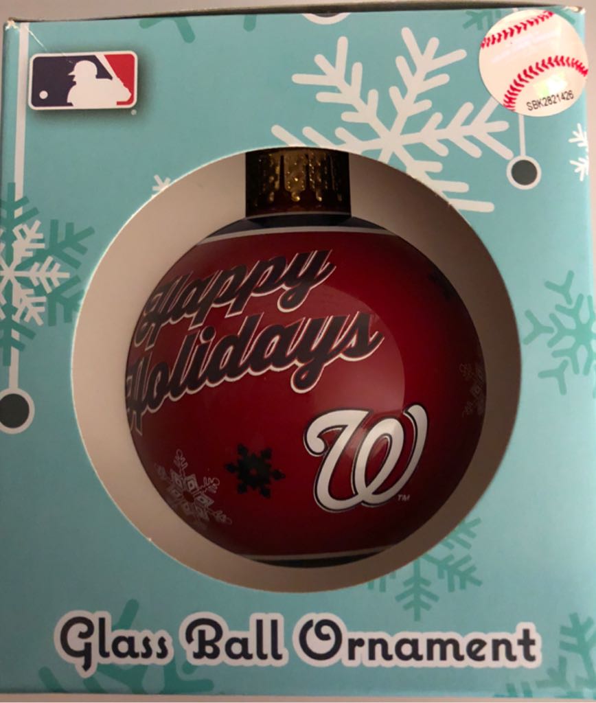 Nationals Glass Ball  (Sports) ornament collectible [Barcode 191418463447] - Main Image 2