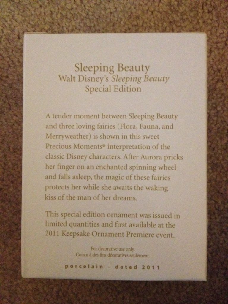Precious Moments Sleeping Beauty - Limited Quantities (Precious Moments) ornament collectible [Barcode 195902811974] - Main Image 2
