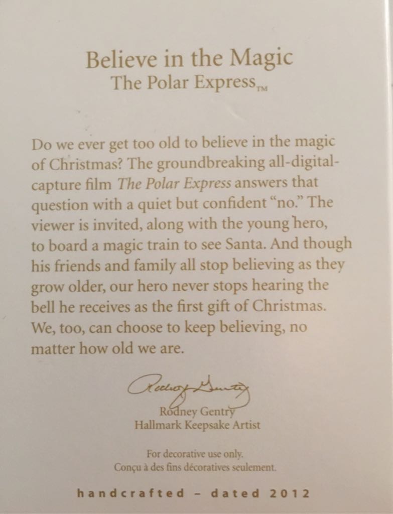 Polar Express book* - The Polar Express (The Polar Express) ornament collectible [Barcode 2797201241421] - Main Image 2