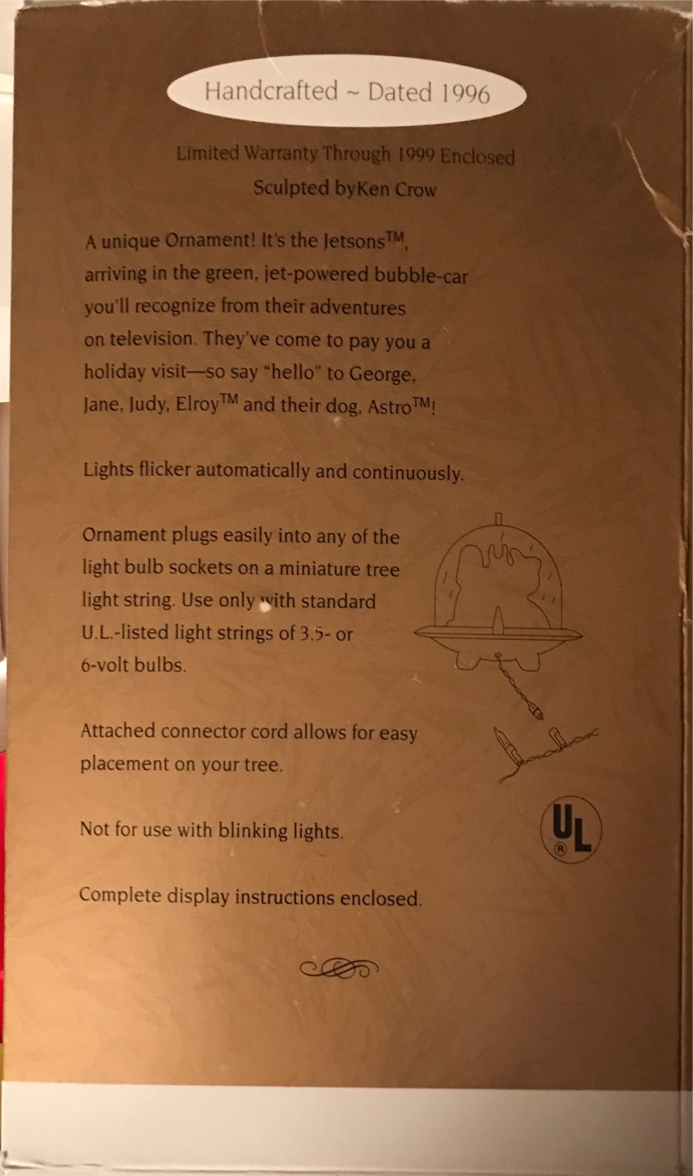 The Jetsons - Keepsake (Christmas / holiday (Magic lighted ornament)) ornament collectible [Barcode 015012279641] - Main Image 3