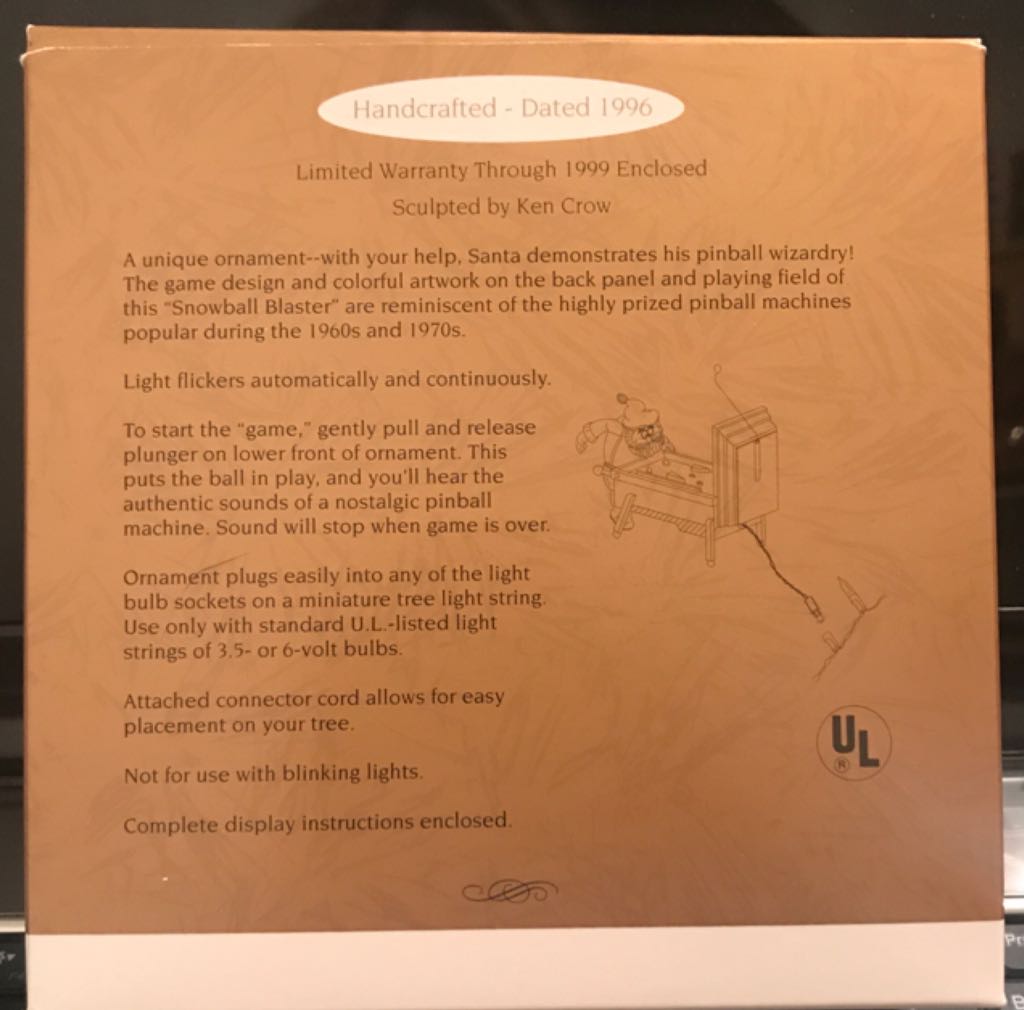 Pinball Wonder - Santa (Santa) ornament collectible [Barcode 015012280050] - Main Image 2