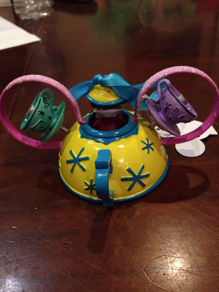 Mad Tea Party Ear Hat Ornament Disney - Disney Ear Hat ornament collectible [Barcode 400007298910] - Main Image 2
