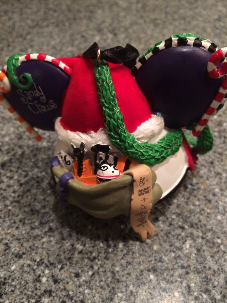 Jack Skellington Sandy Claws Ear Hat Ornament Disney - Disney Ear Hat (Mickey Ear Hat) ornament collectible [Barcode 400007303676] - Main Image 2