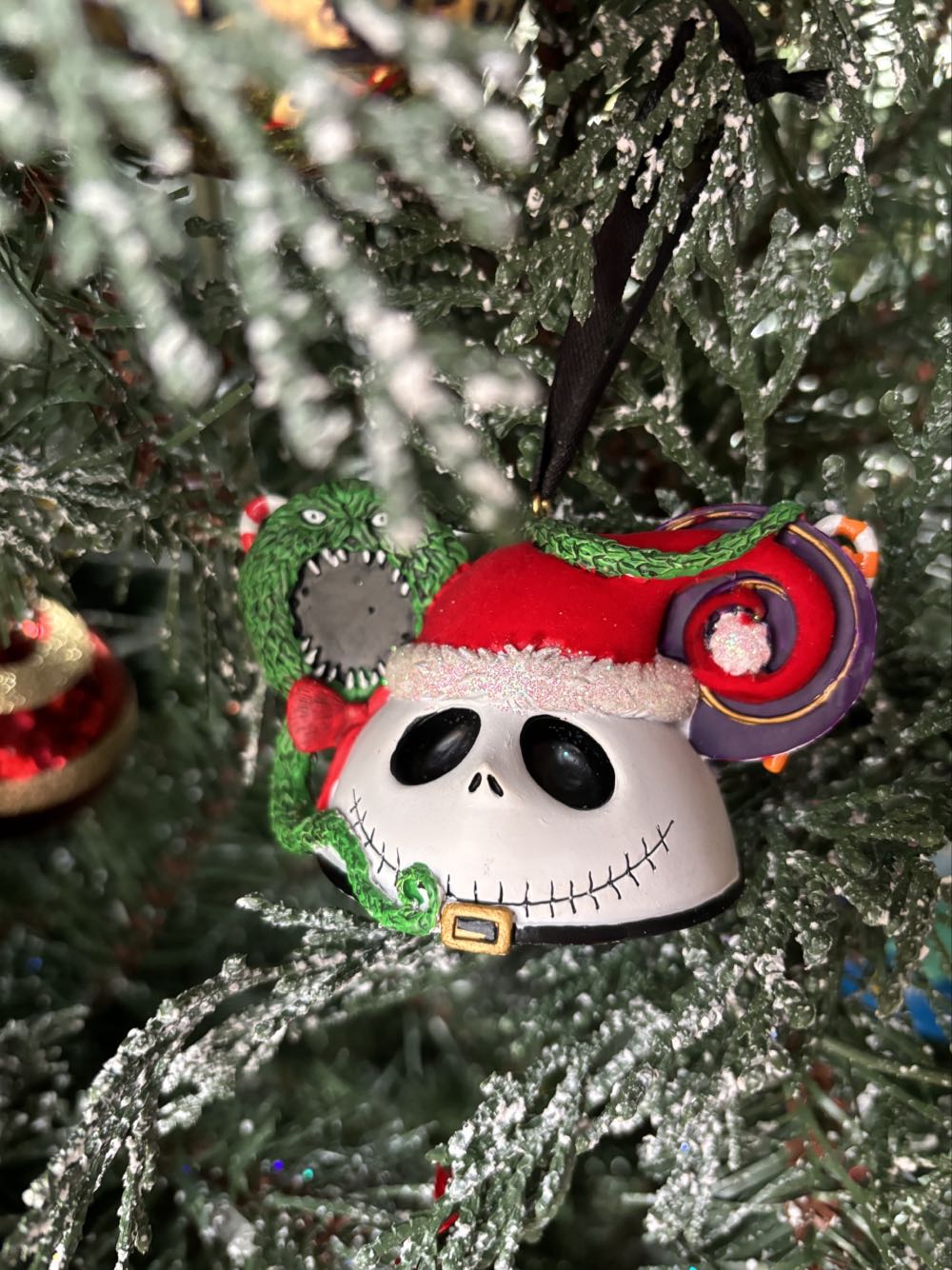Jack Skellington Sandy Claws Ear Hat Ornament Disney - Disney Ear Hat (Mickey Ear Hat) ornament collectible [Barcode 400007303676] - Main Image 3