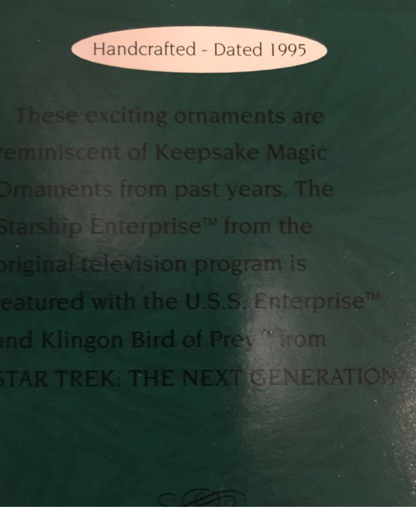The Ships Of Star Trek - Star Trek (Star Trek) ornament collectible [Barcode 015012282030] - Main Image 2