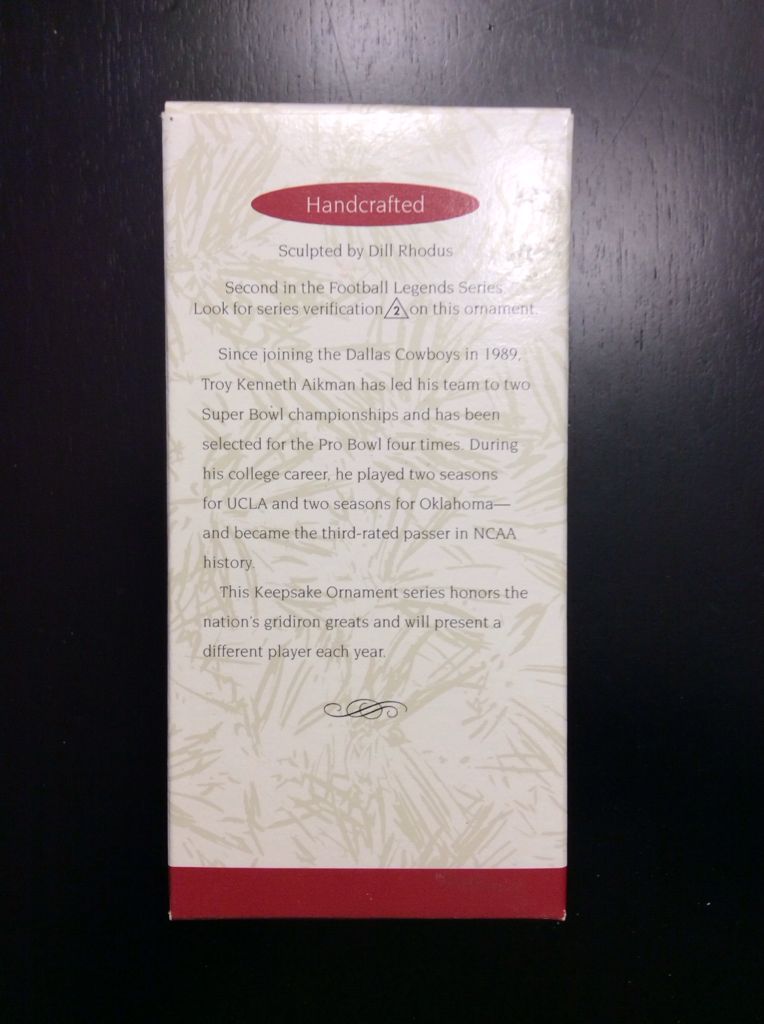 Troy Aikman - Football Legends (Football) ornament collectible [Barcode 015012284591] - Main Image 2