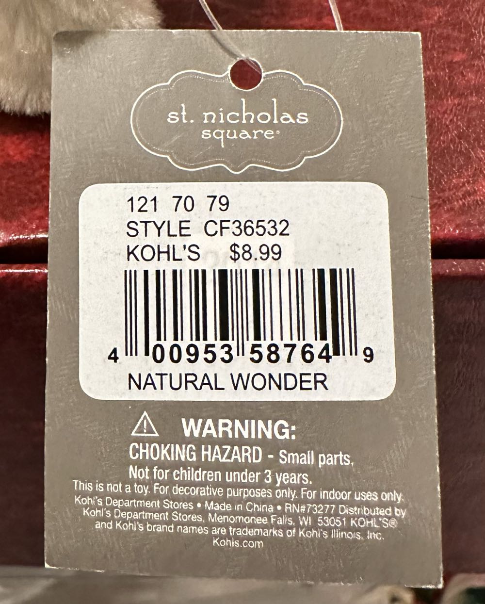 Furry Polar Bear  ornament collectible [Barcode 400953587649] - Main Image 3