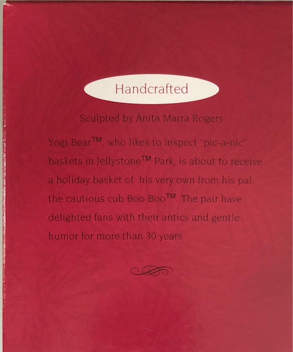 Hanna Barbera Yogi Bear and Boo Boo - Yogi Bear (Cartoon Characters) ornament collectible [Barcode 015012284911] - Main Image 3