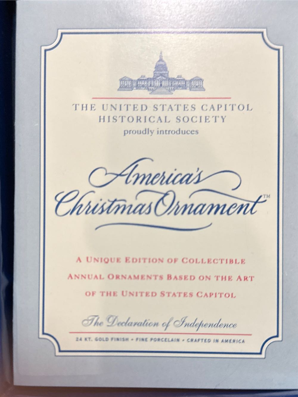 Signing of the Declaration  (Patriotic) ornament collectible [Barcode 410000014226] - Main Image 3