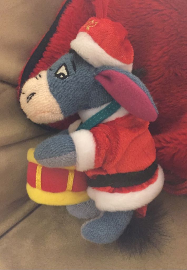 Eeyore Santa With Drum - Yearly Plush (Disney Eeyore) ornament collectible [Barcode 417203668980] - Main Image 2