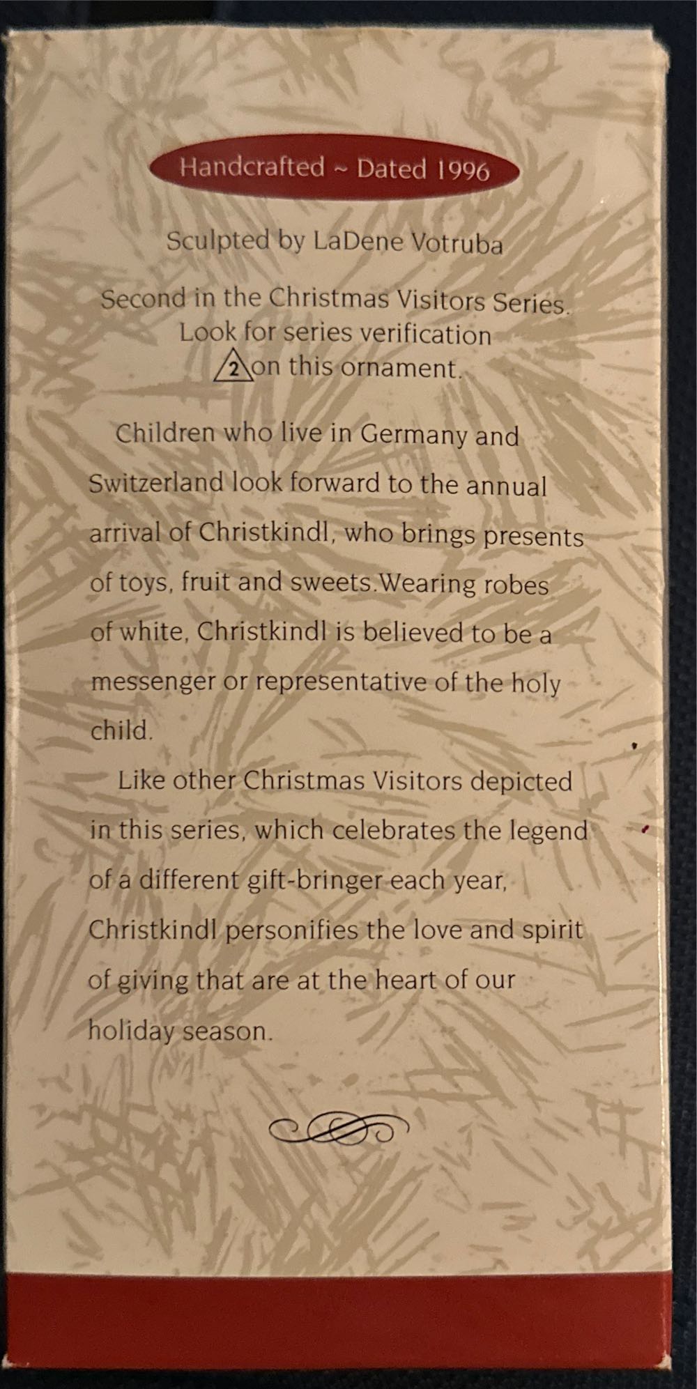 02 - Christkindl - Christmas Visitors (Angels) ornament collectible [Barcode 015012290356] - Main Image 2