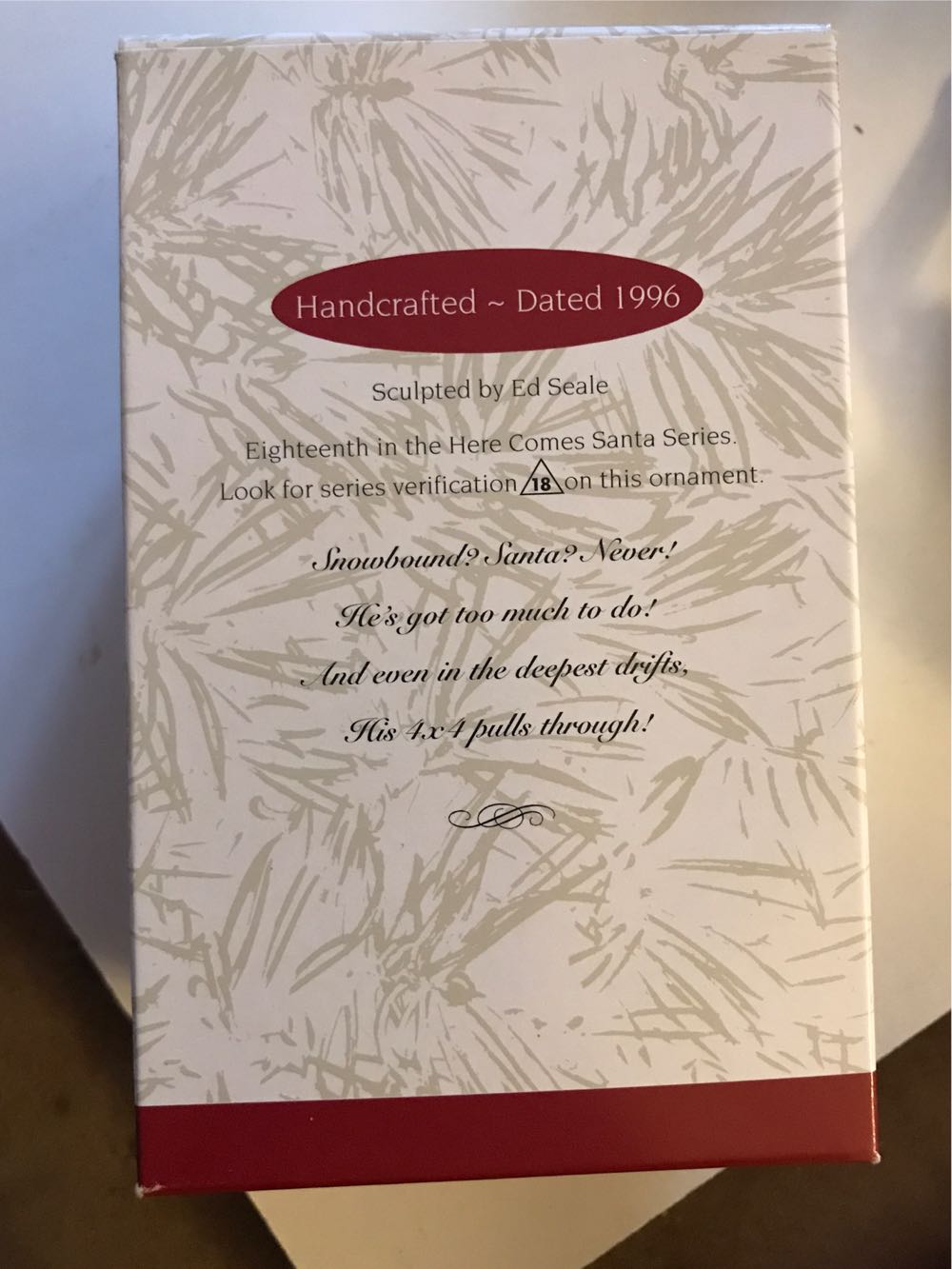 Here Comes Santa #18 Santa’s 4x4 - Here Comes Santa (Santa) ornament collectible [Barcode 015012290875] - Main Image 3