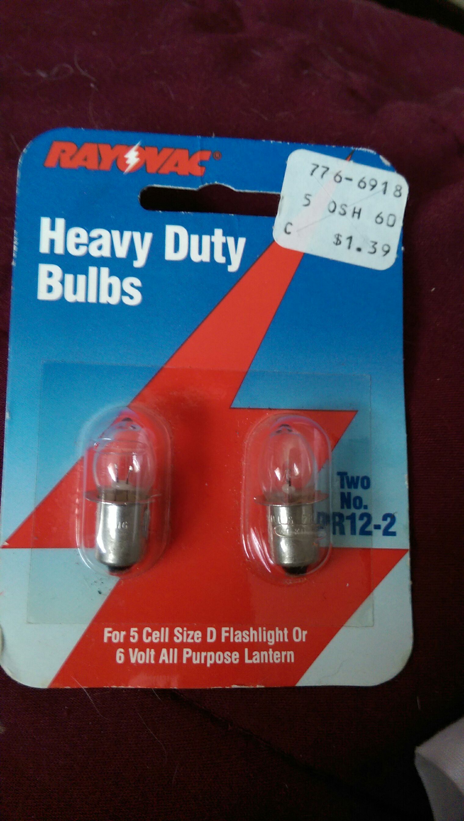 Heavy Duty Bulbs  (Flashlight bulbs) ornament collectible [Barcode 012800147205] - Main Image 1