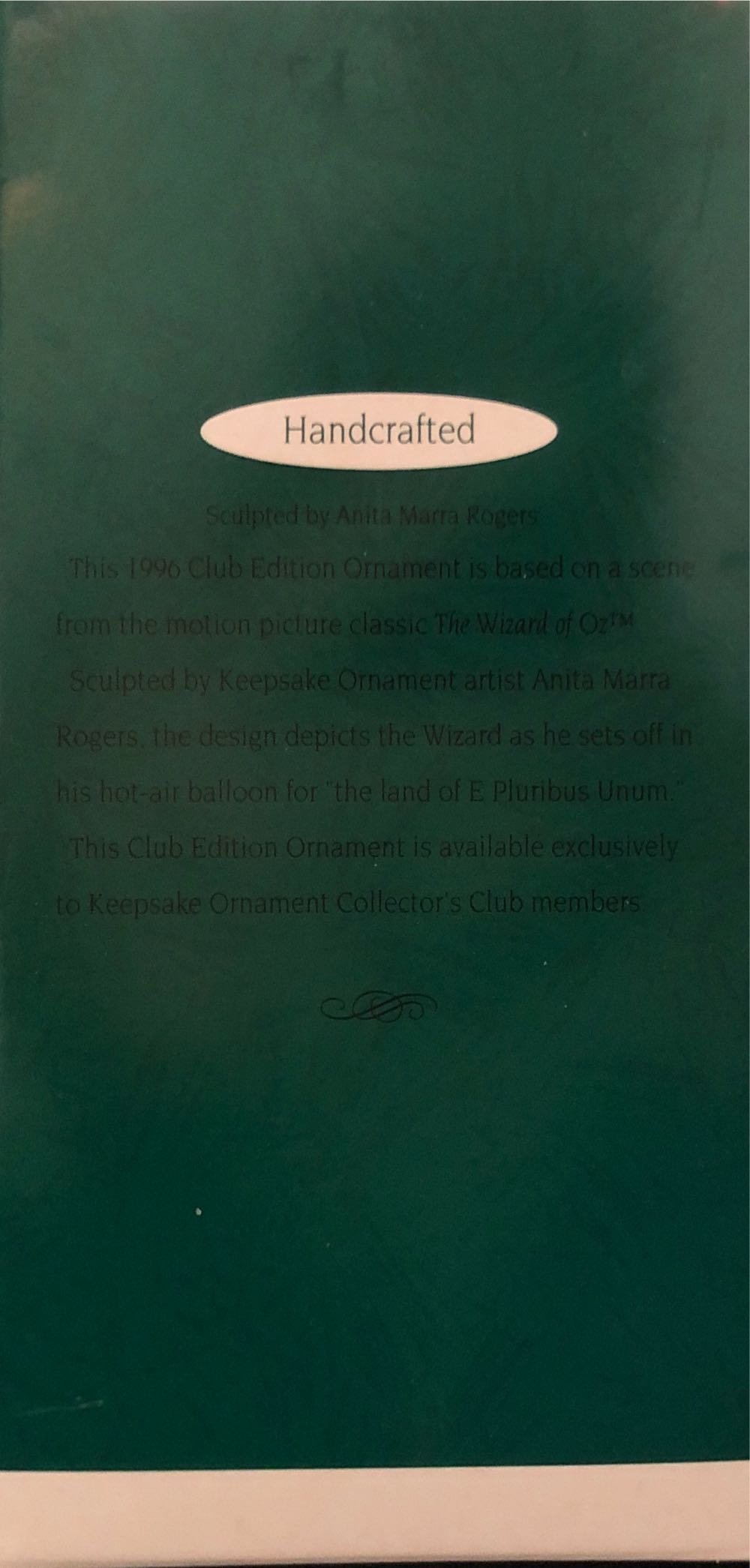 Oz: “STATE FAIR of OMAHA” (1996 Club Edition) - The Wizard of Oz - Emerald City (Wizard of Oz) ornament collectible [Barcode 015012296235] - Main Image 2