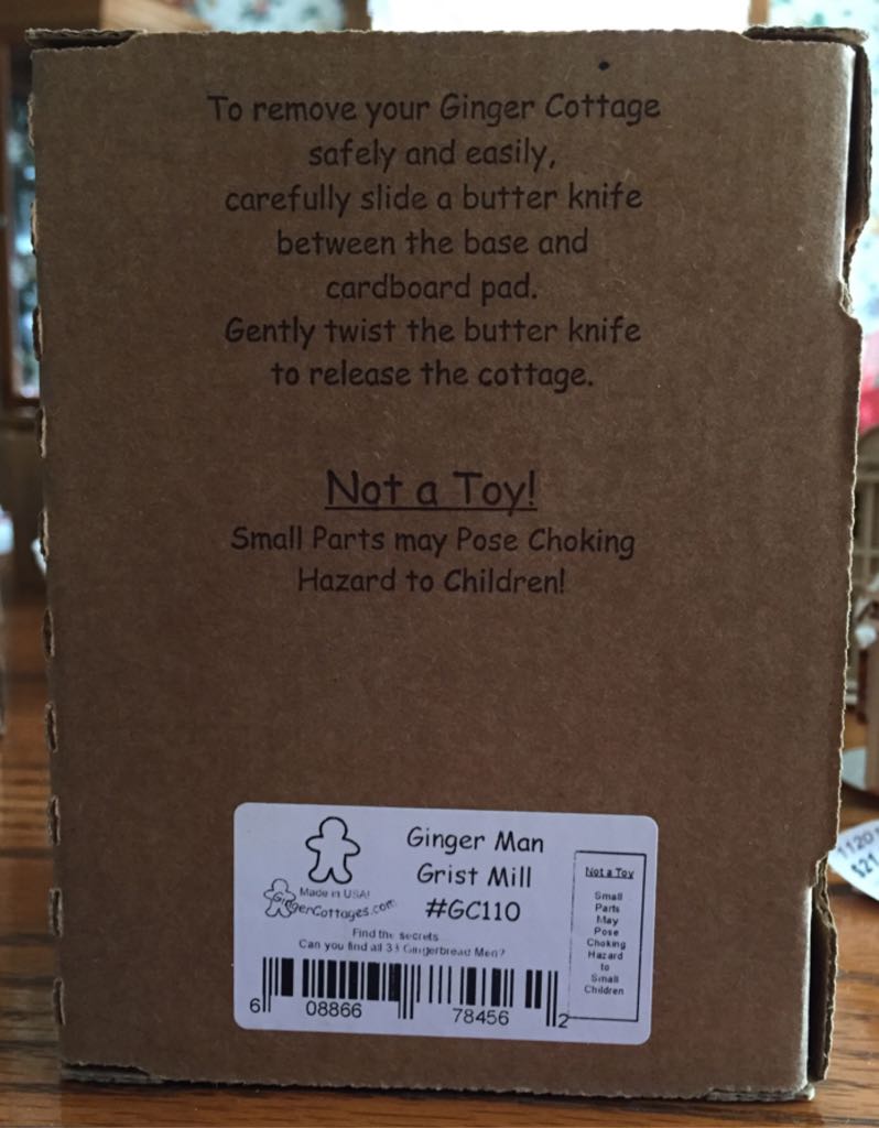 Ginger Man Grist Mill - Ginger Cottages (Ginger Cottages) ornament collectible [Barcode 608866784562] - Main Image 2