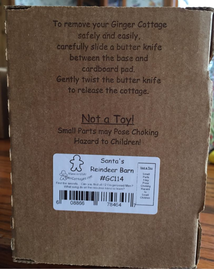 Santa’s Reindeer Barn - Ginger Cottages (Ginger Cottages) ornament collectible [Barcode 608866784647] - Main Image 2