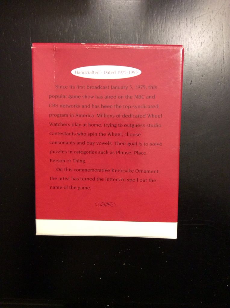 Wheel Of Fortune - Toys & Games (Movies & TV) ornament collectible [Barcode 015012304749] - Main Image 2