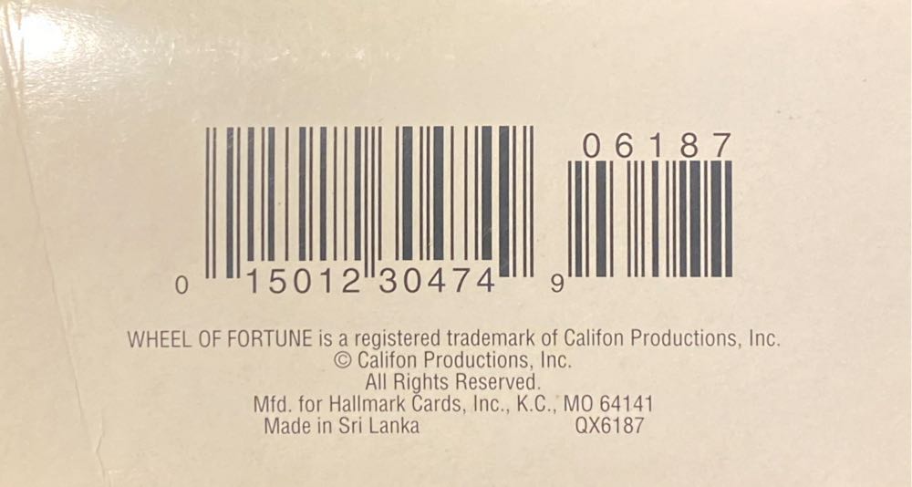 Wheel Of Fortune - Toys & Games (Movies & TV) ornament collectible [Barcode 015012304749] - Main Image 3