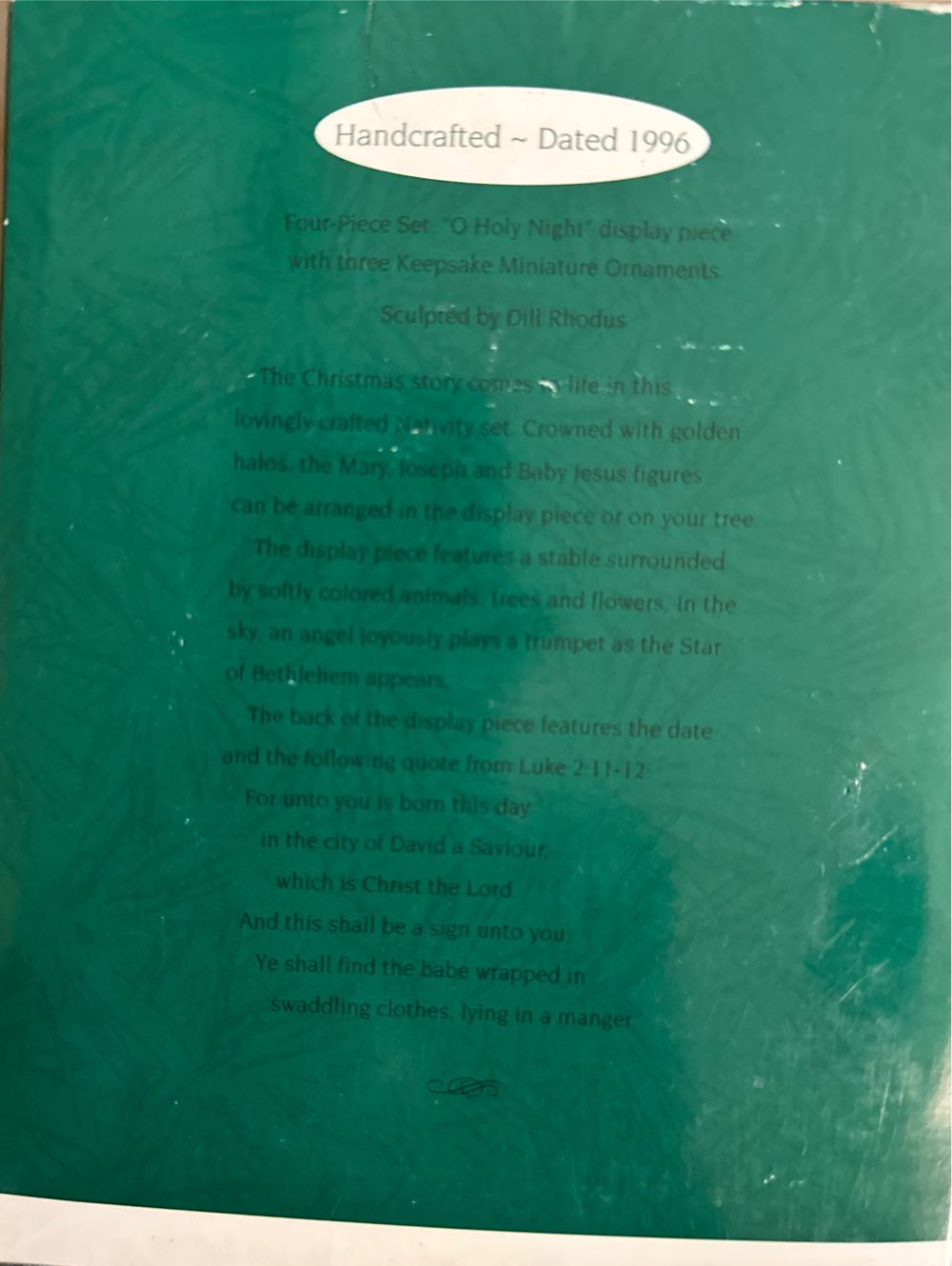 Nativity O Holy Night - Nativity (Nativity) ornament collectible [Barcode 015012304794] - Main Image 2