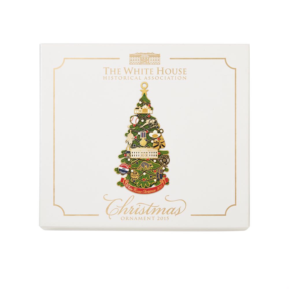 The White House Christmas Ornament 2015 - Whitehouse Chistmas Ornament (Calvin Coolidge) ornament collectible [Barcode 634228553880] - Main Image 3