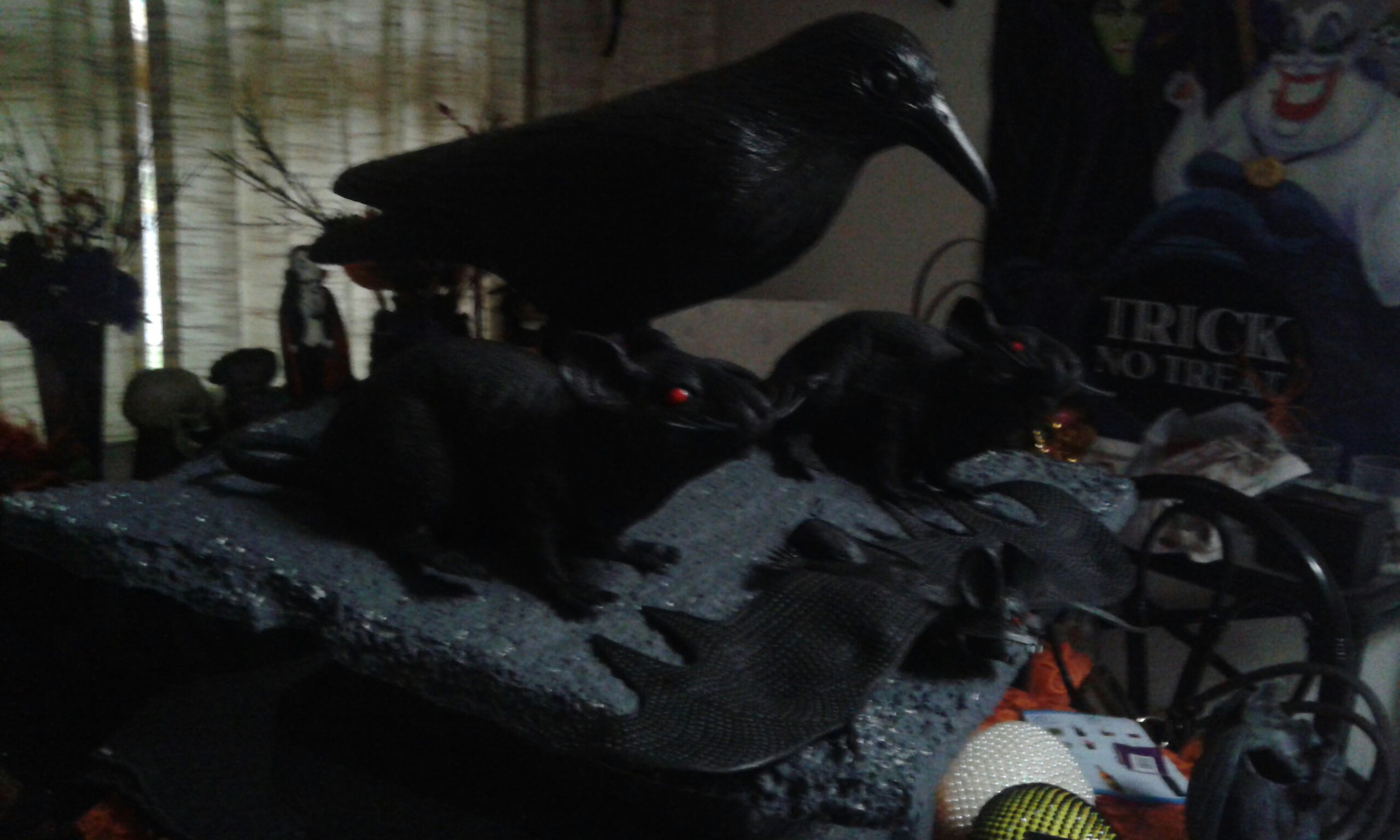 ratas cuervo y murcielagos - Adornos para mesa (Halloween) ornament collectible [Barcode 650240027284] - Main Image 2