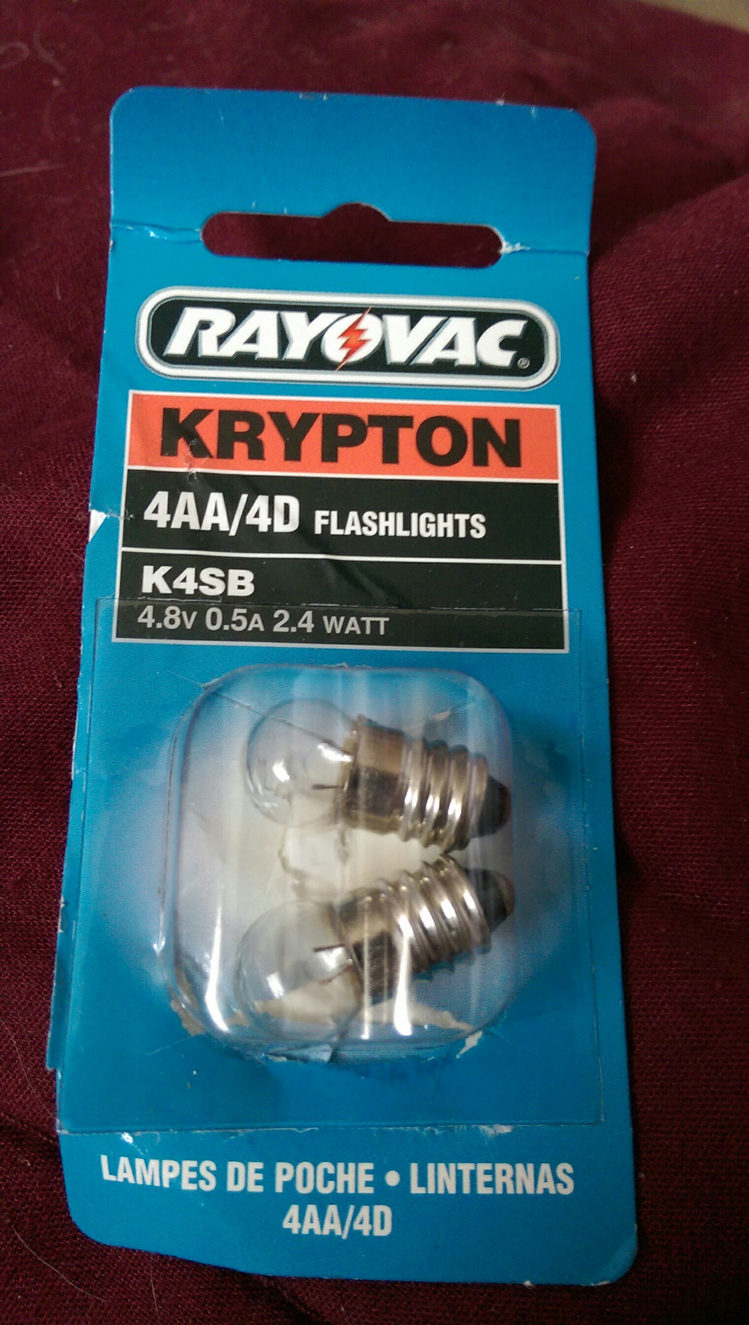 Rayovac Krypton 4 AA/4 D Flashlight bulbs  (Flashlight bulbs) ornament collectible [Barcode 012800472628] - Main Image 1
