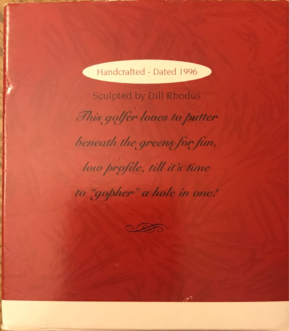 I Dig Golf  (Golf, Gopher, Sports) ornament collectible [Barcode 015012335088] - Main Image 3