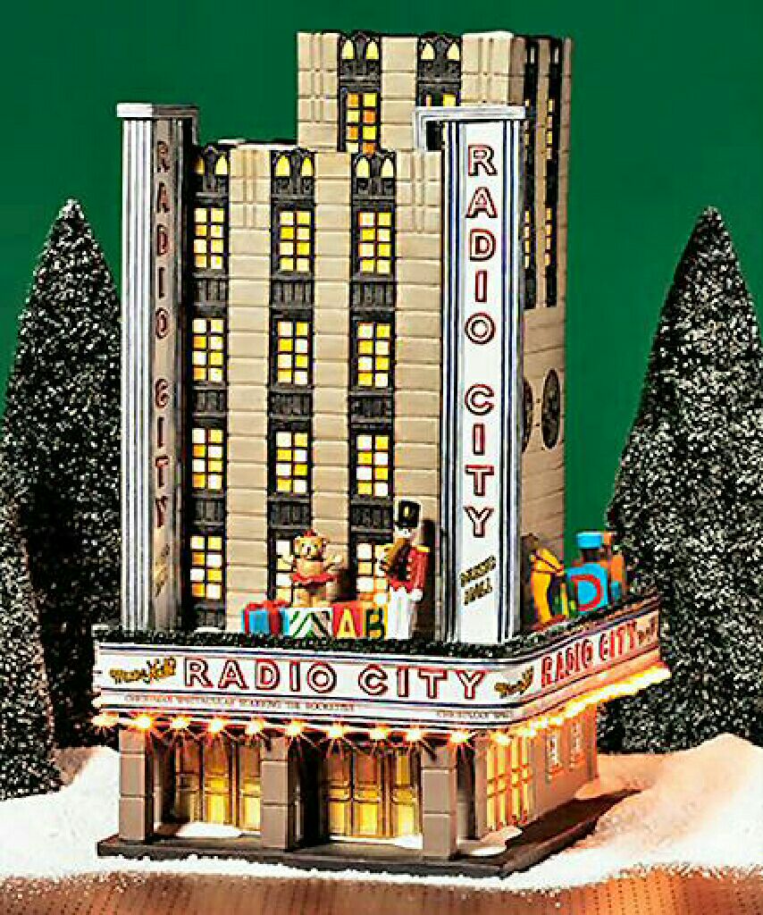 Radio City Music Hall Lighted Ornament - Christmas In The City (Heritage Village Collection) ornament collectible [Barcode 734409245051] - Main Image 1