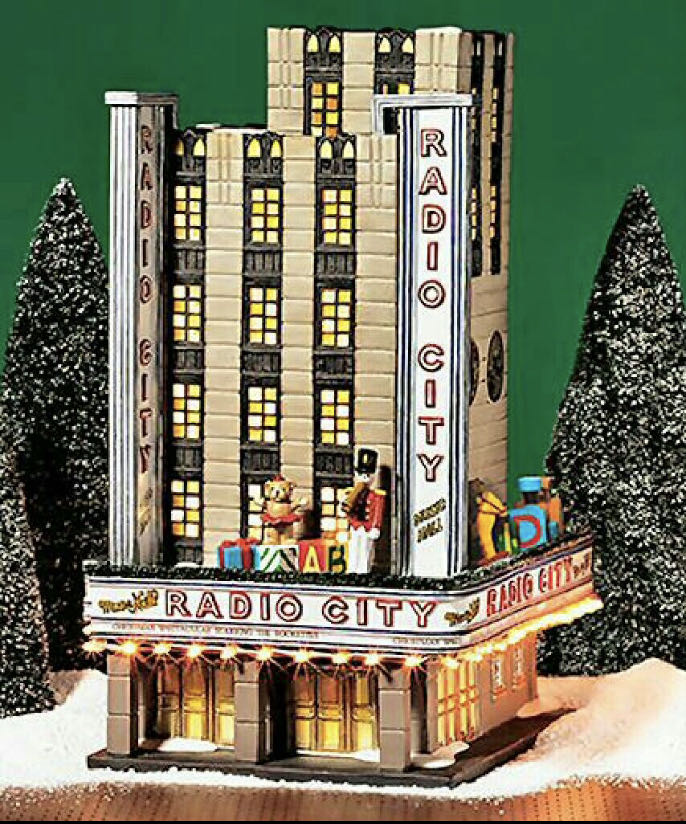 Radio City Music Hall Lighted Ornament - Christmas In The City (Heritage Village Collection) ornament collectible [Barcode 734409245051] - Main Image 2
