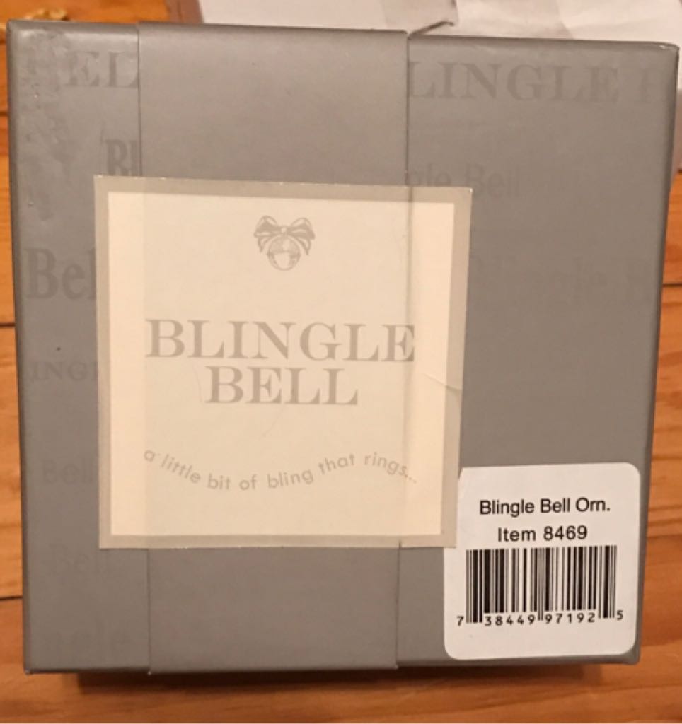 Blingle Bell Ornament, Silver  ornament collectible [Barcode 738449971925] - Main Image 2