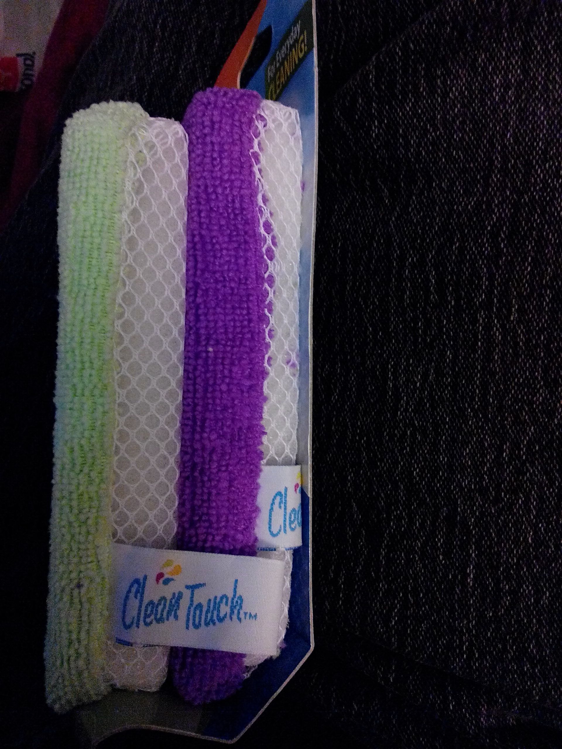 Clean Touch Microfiber Scrubbers 2 Duel purpose sponges (2)  (Car Wash) ornament collectible [Barcode 740985883457] - Main Image 2