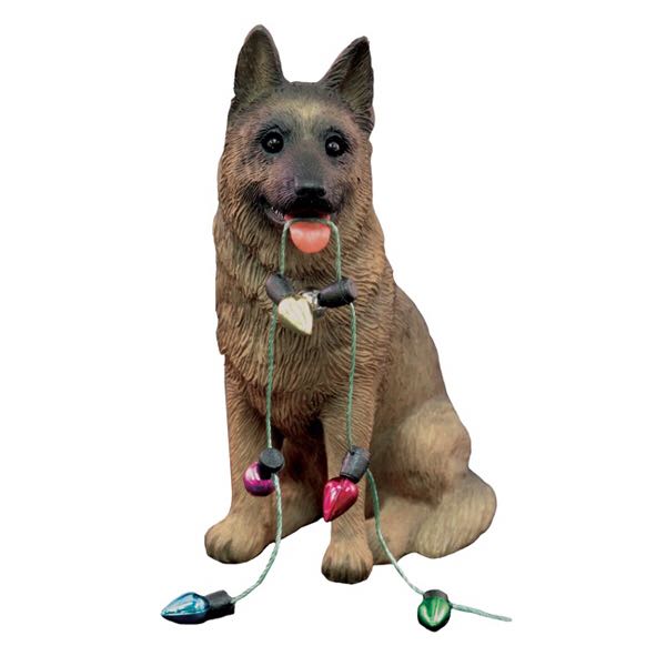 German Shepherd With Lights  ornament collectible [Barcode 746314012765] - Main Image 1