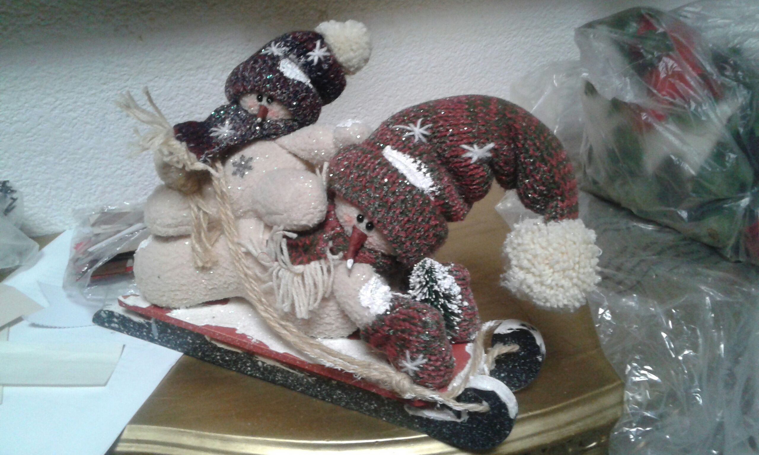 Muñecos de nieve en trineo - muñecos de nieve (Christmas) ornament collectible [Barcode 7485717888876] - Main Image 2