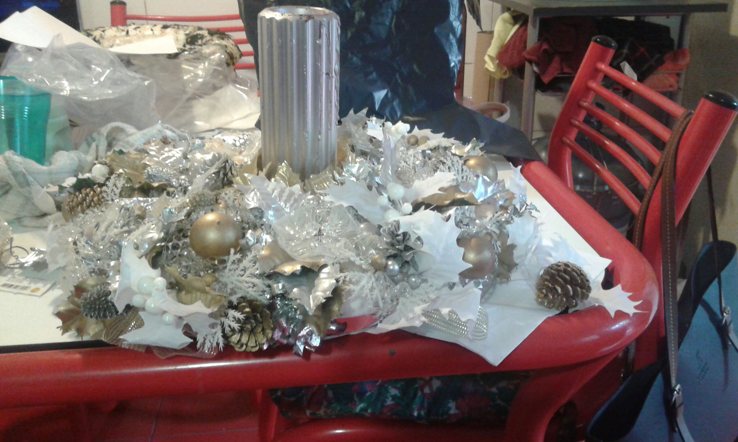 Centro de mesa plata y oro - Centro de mesa (Navidad) ornament collectible [Barcode 7501027254436] - Main Image 2