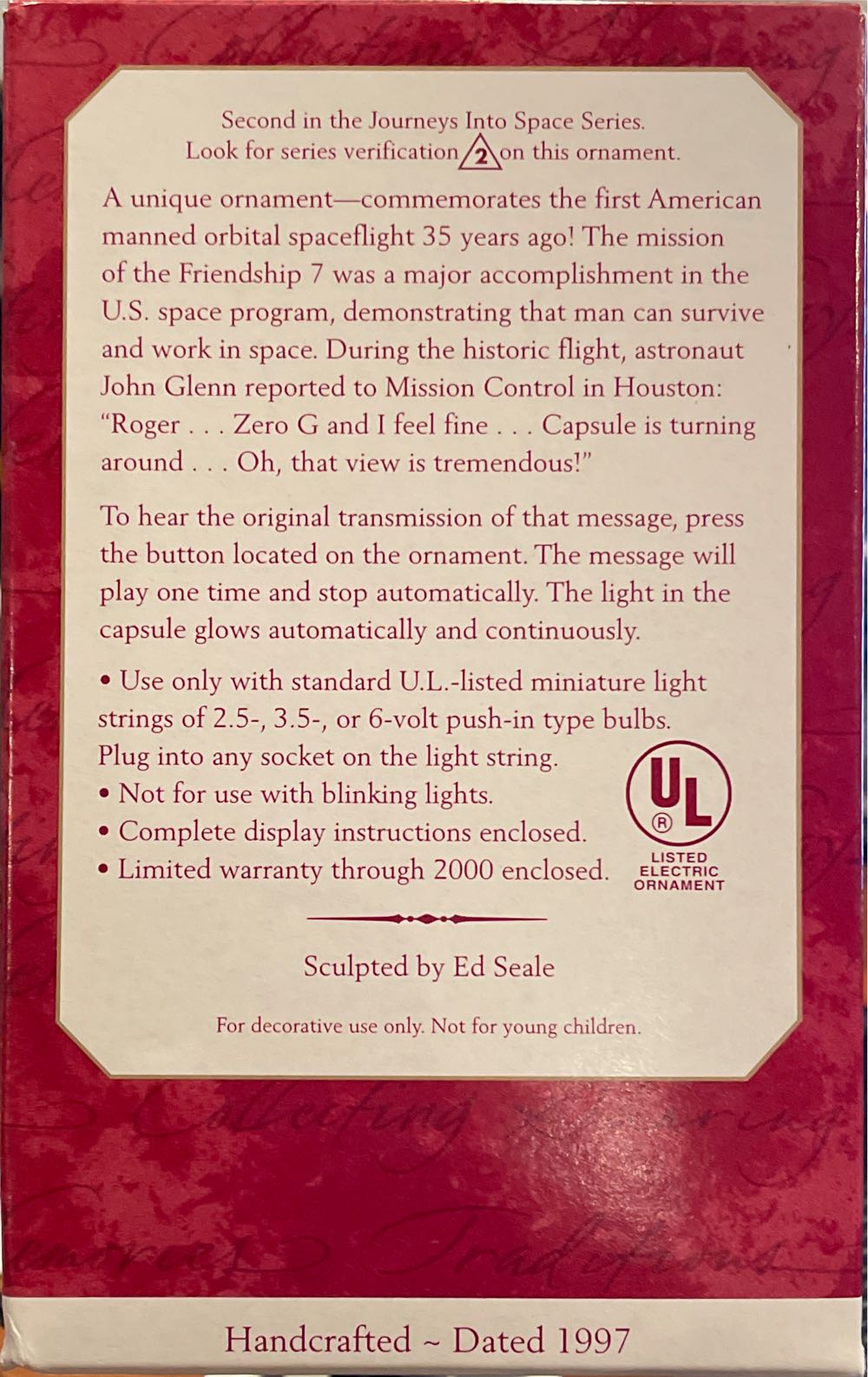 Friendship 7 - Magic Plug-in (Journeys Into Space) ornament collectible [Barcode 015012365931] - Main Image 2