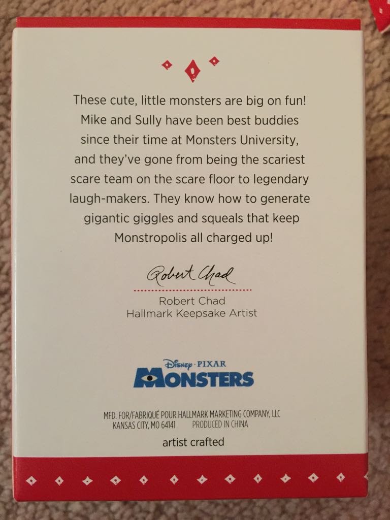 Little Monsters - Disney Pixar Monsters Inc (Monsters) ornament collectible [Barcode 763795004188] - Main Image 2