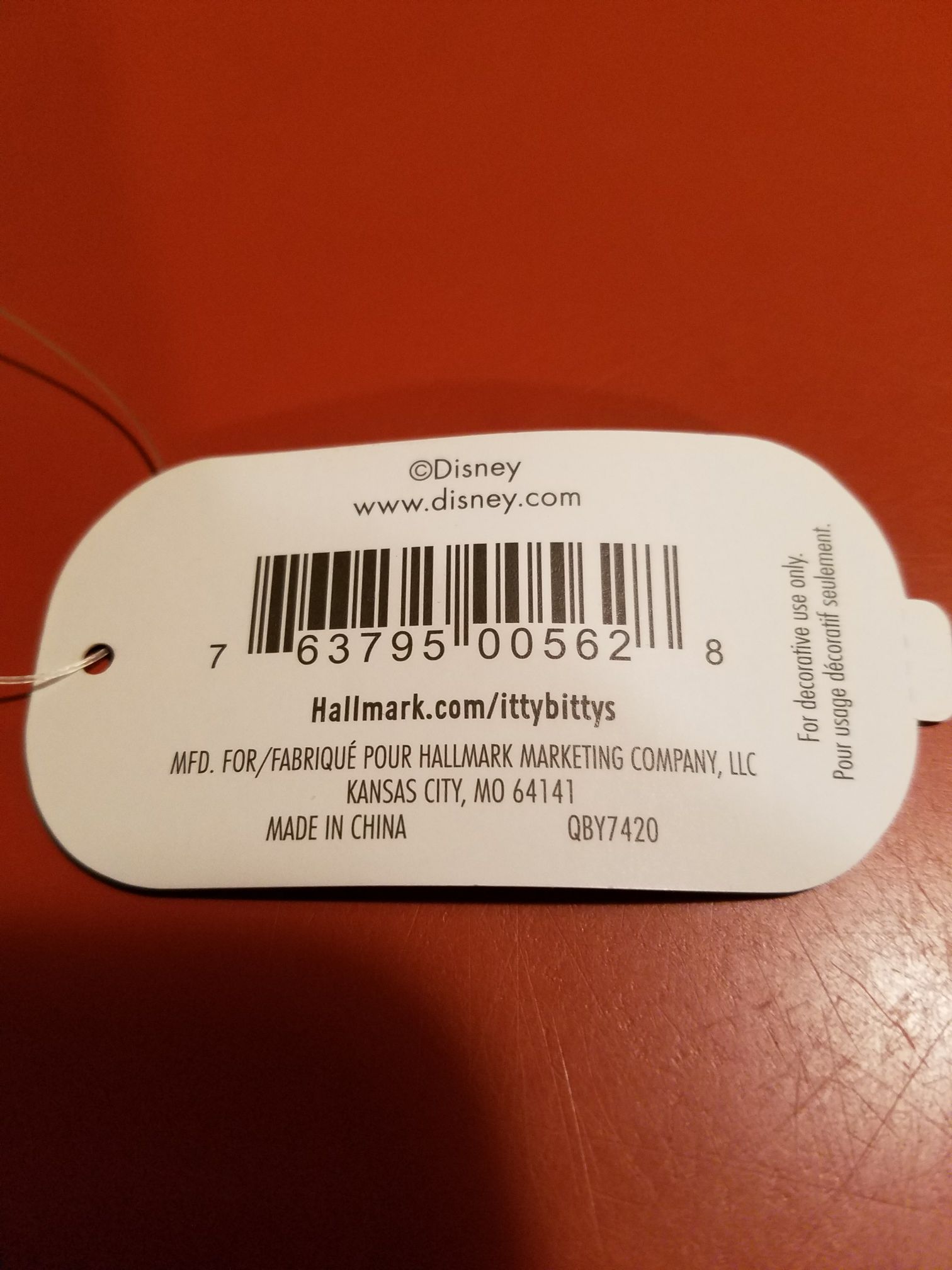 Hallmark Itty Bittys Mickey Ornament  (Disney) ornament collectible [Barcode 763795005628] - Main Image 2