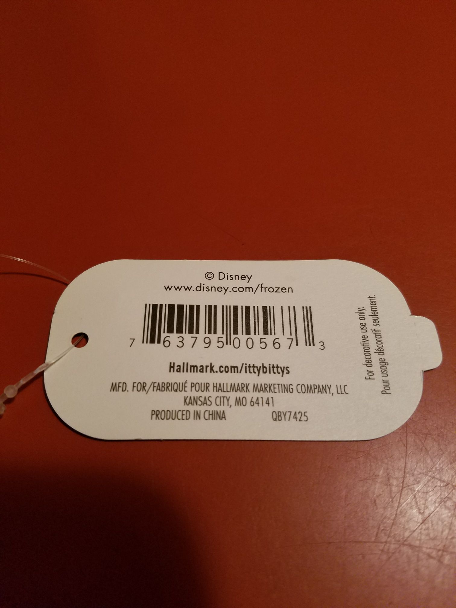 Hallmark Itty Bittys Olaf Ornament  (Disney) ornament collectible [Barcode 763795005673] - Main Image 2