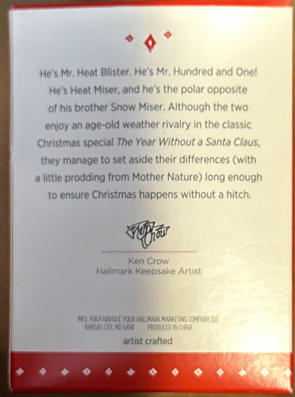 Heat Miser - The Year Without A Santa Claus (Rankin and Bass) ornament collectible [Barcode 763795008476] - Main Image 2