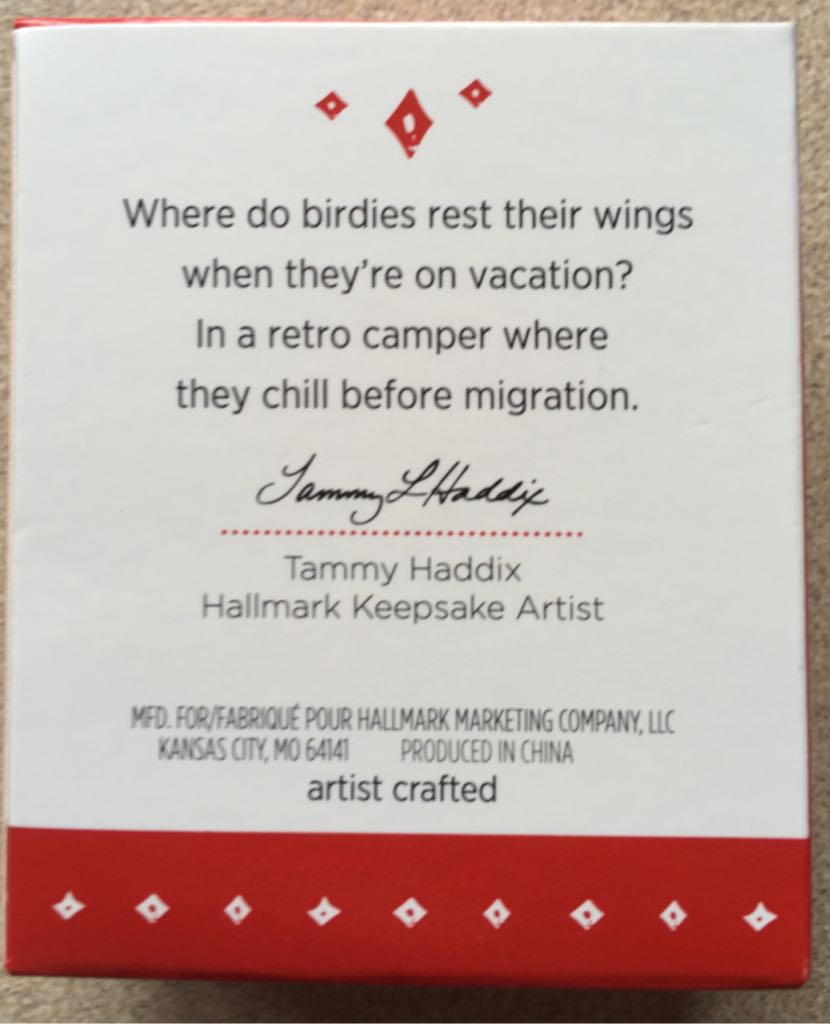 Cozy Birdhouse Camper  (Camping, Miniature) ornament collectible [Barcode 763795009695] - Main Image 2