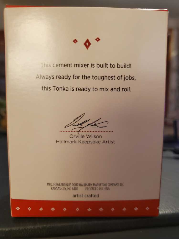 Tonka Mighty Cement Mixer - Tonka (Construction) ornament collectible [Barcode 763795011445] - Main Image 2