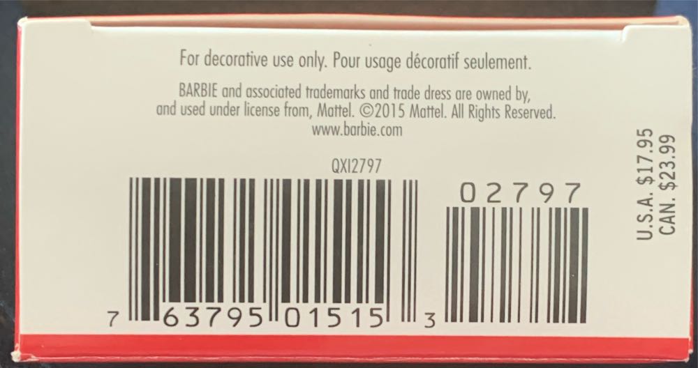 Hallmark Shopping - Barbie (Barbie) ornament collectible [Barcode 763795015153] - Main Image 4