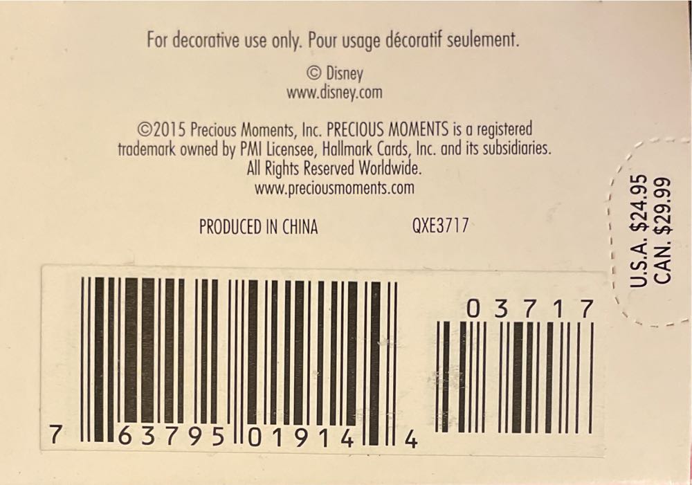 DPM 2015 Disney Pocahontas - Disney / Precious Moments (Disney) ornament collectible [Barcode 763795019144] - Main Image 3