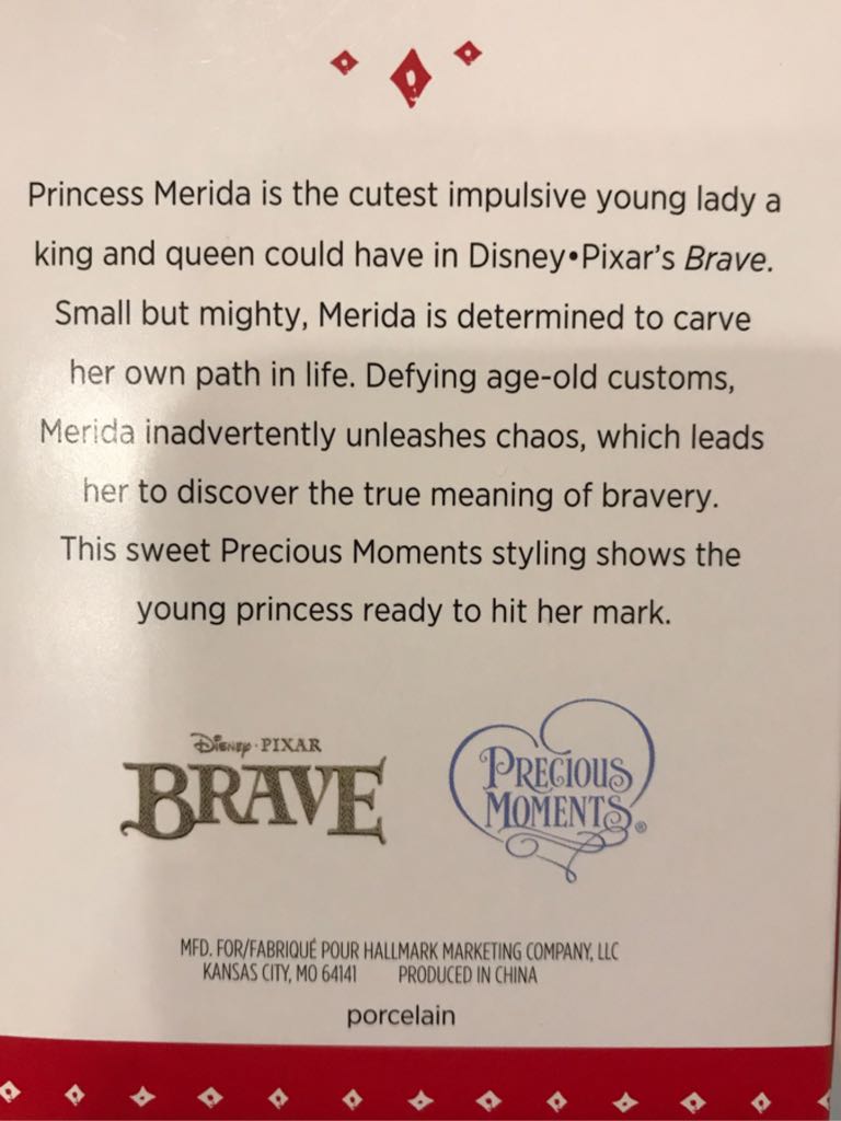 Precious Moments Princess Merida - Disney Precious Moments (Disney Precious Moments) ornament collectible [Barcode 763795019151] - Main Image 2