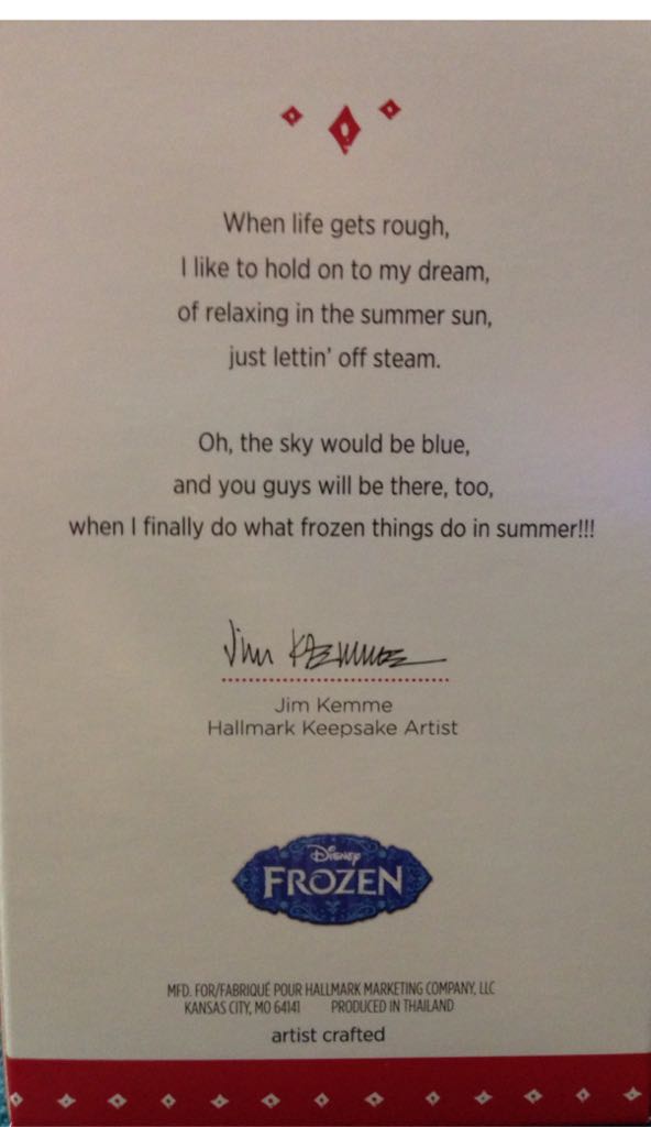 Olaf In Summer - Frozen (Frozen) ornament collectible [Barcode 763795028511] - Main Image 2